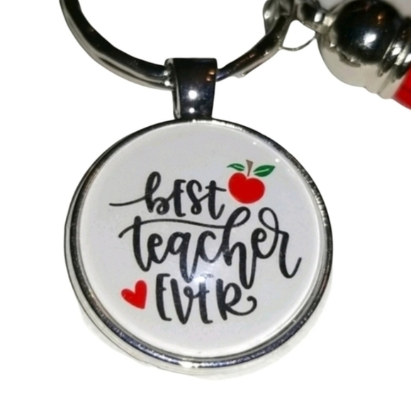 🌟Handcrafted Best Teacher Ever Keychain - Picture 2 of 4